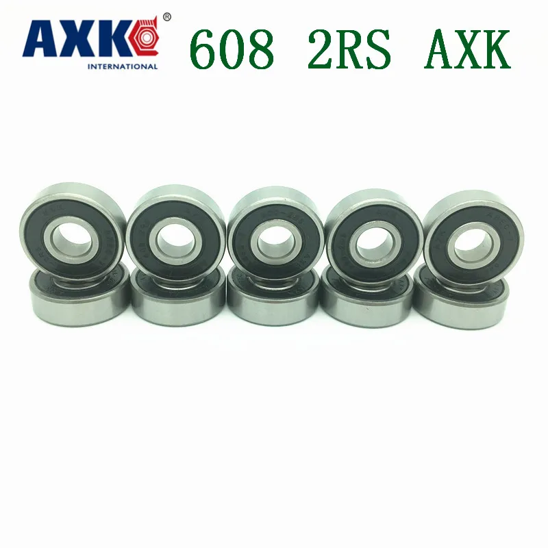 

2021 Free Shipping Axk 10pcs 608-2rs(10pcs) 8*22*7mm Abec-7 Skateboard 608 2rs Ball Bearings Miniature 608-2rs Rs Bearing 608rs