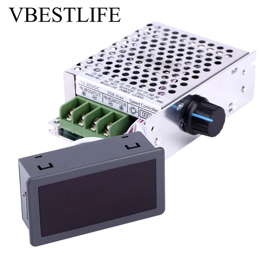Контроллер двигателя постоянного тока 12 80 в с чехлом|pwm dc motor controller|dc controllermotor