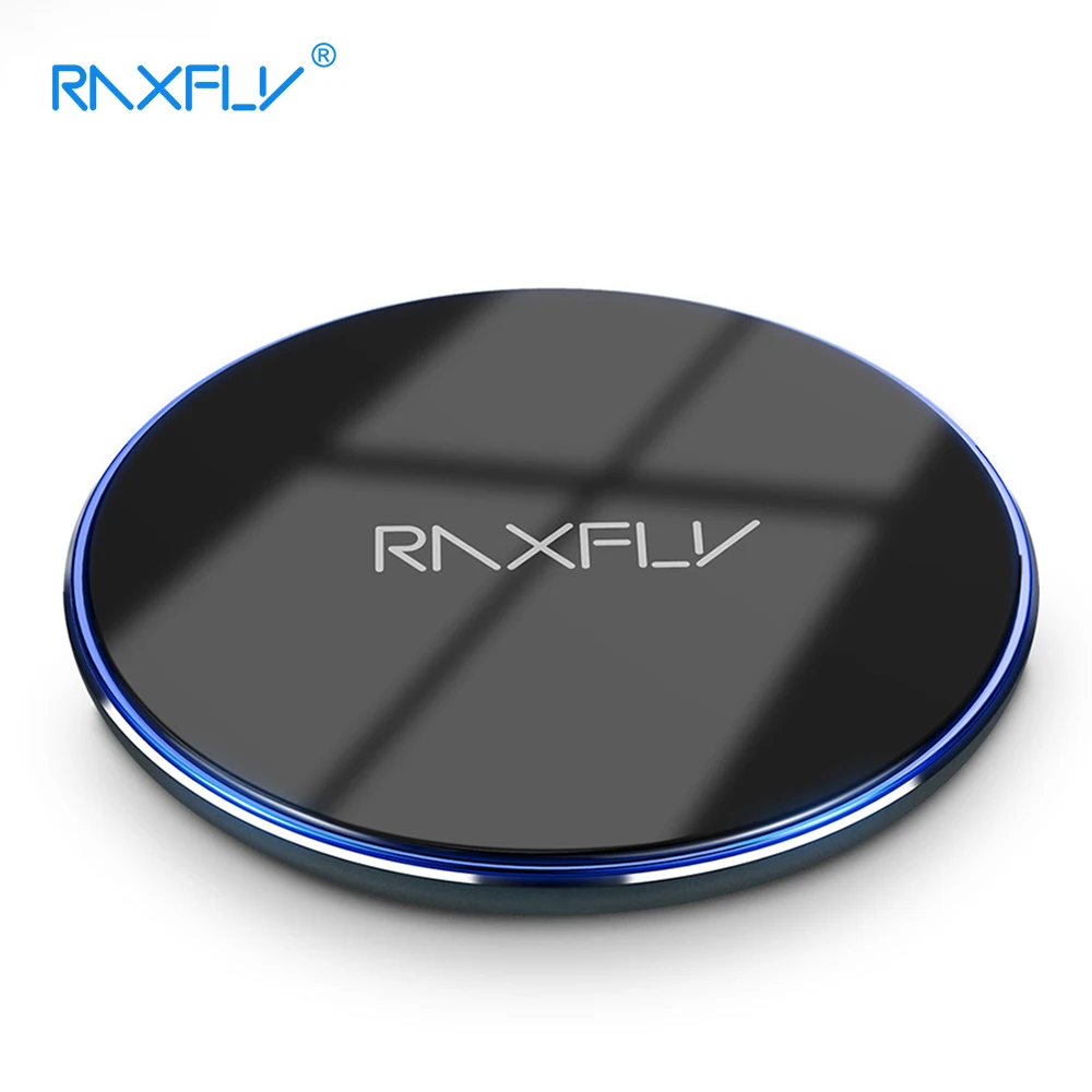 RAXFLY Wireless Charger For Samsung galaxy S8 S9 Plus Note 9 8 Fast Wireless Charging For iPhone X Xr Xs MAX Mobile Charger Pad