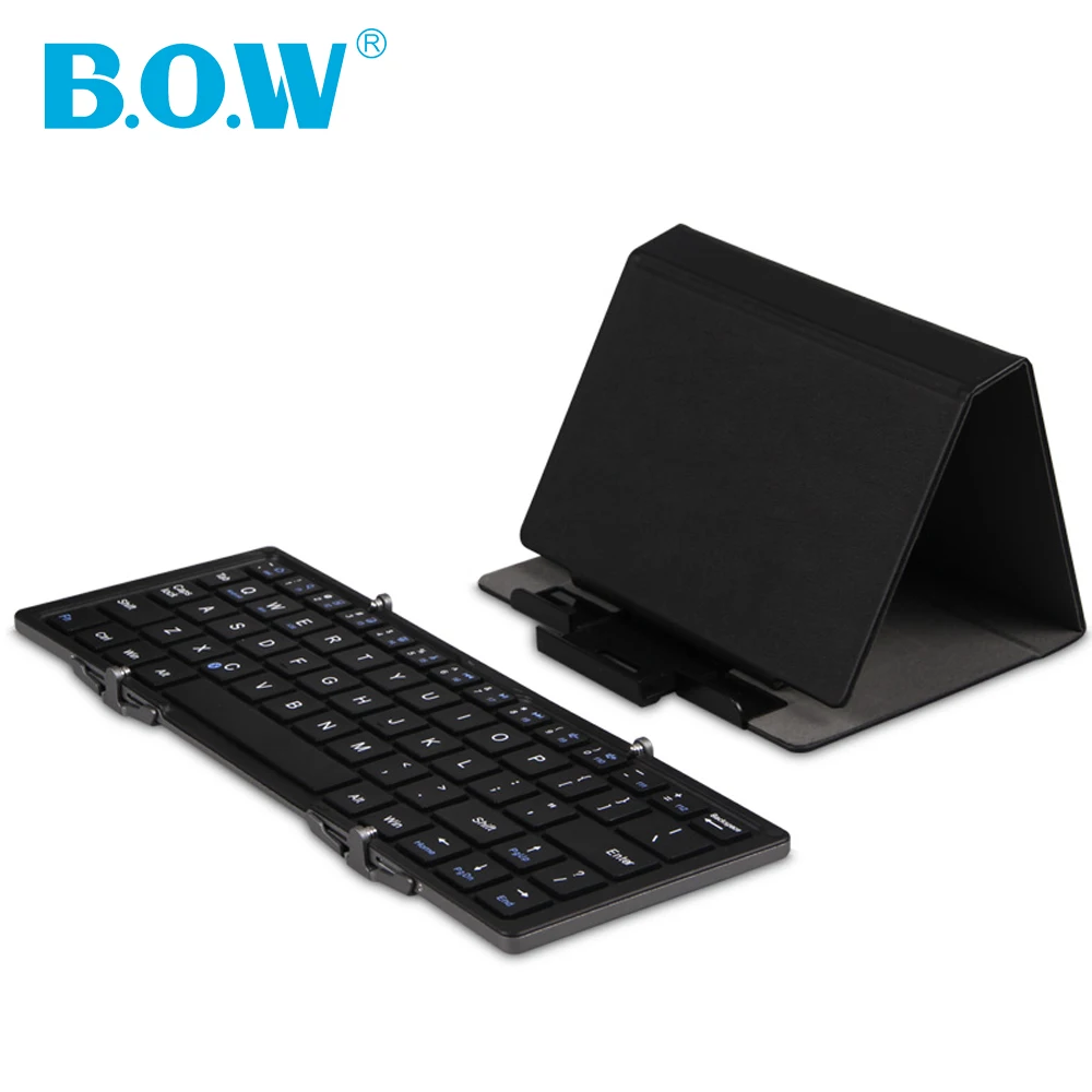 ФОТО Hot! Universal Foldable Wireless Bluetooth Keyboard For iPad, iPhone, Android devices, and Windows tablets (Black / White)