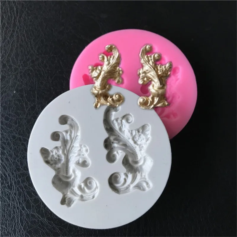

4YANG Vintage Relief Border Silicone Mold DIY Flower Sugar craft Cake Fondant Mold Cake decorating Tools Gum paste Mold