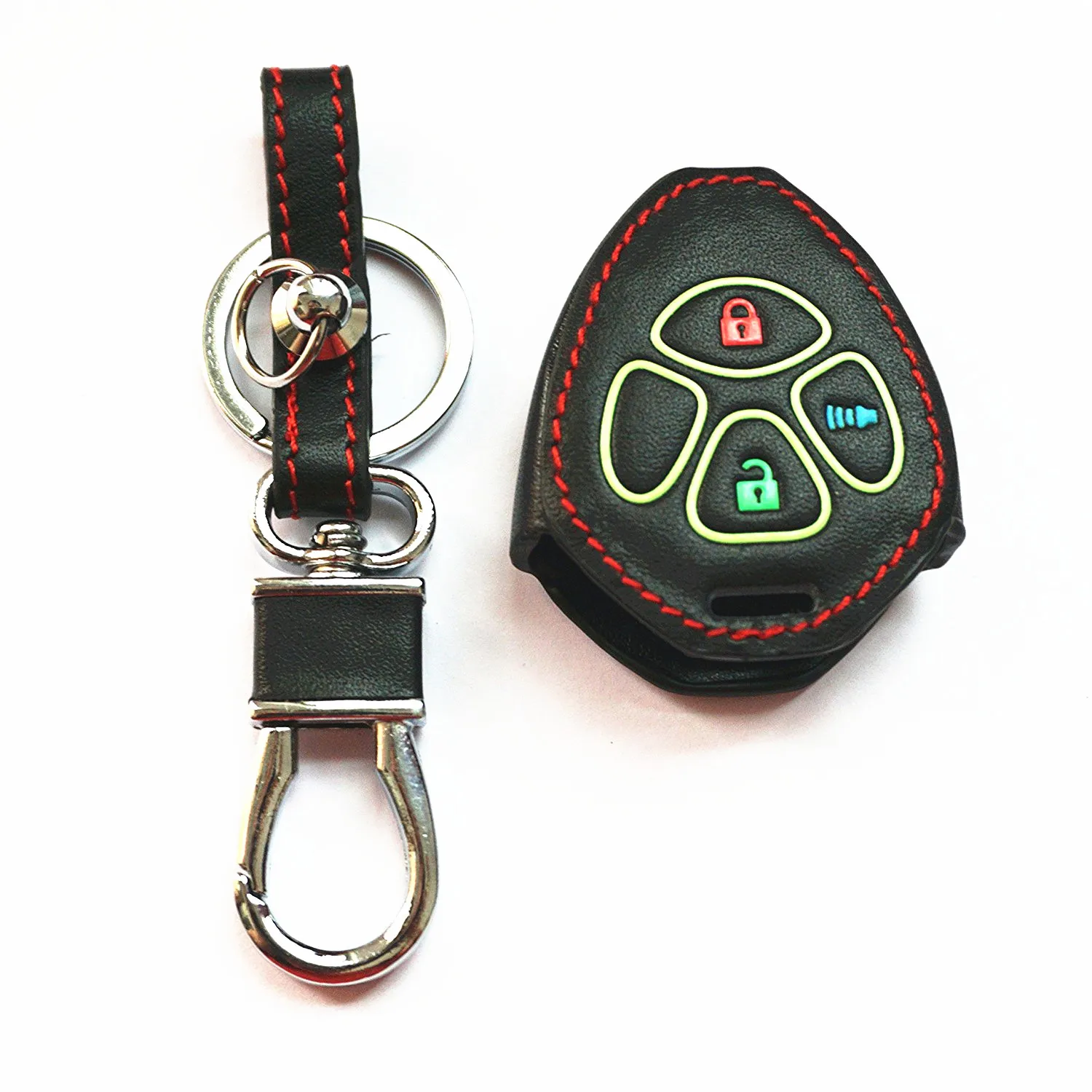 Wfmj In Pelle 3 Bottoni Della Catena Chiave A Distanza Della Copertura Di Caso Per Toyota 4Runner Corolla Matrix Rav4 Venza Yaris Vibe Per Scion Iq Tc