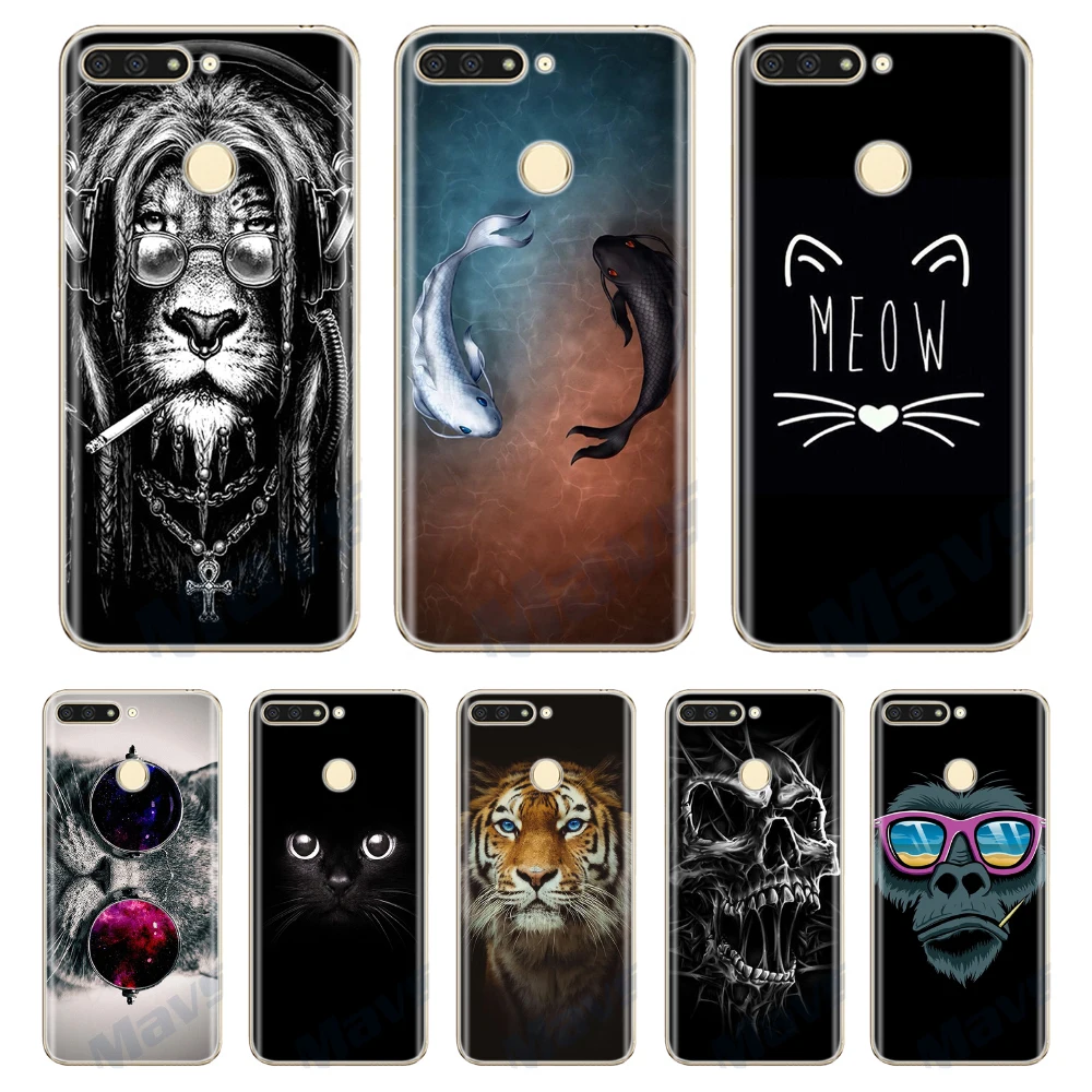 

Silicone Case on Huawei honor 7A Pro 5.7 AUM-L29 case Soft TPU Back Cover For Huawei Honor 7A 5.45 DUA-L22 case Phone Case cover