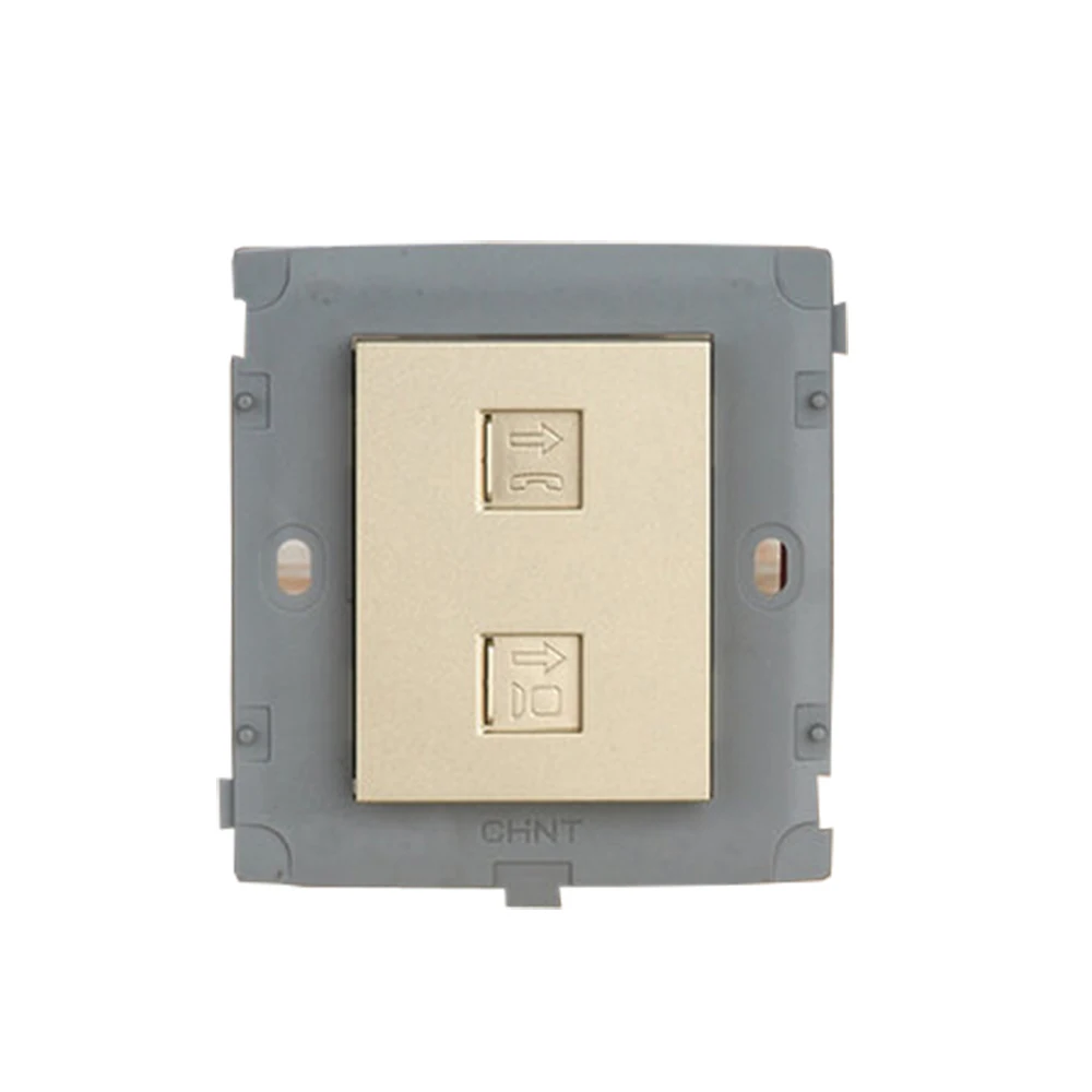 

CHINT Electric Computer Phone Module NEW2K Light Champagne Gold Internet Socket