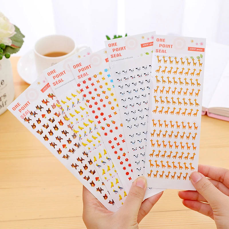 

5 Sheets PVC Comic Cartoon Diary Sticker Children DIY Scrapbooking Stationery Sticker Pen Box Album Notebook Decor