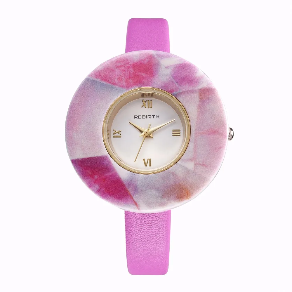 

REBIRTH Relogio Feminino Ladies Watch Women's Bracelet Watches Luxury Watch For Women Marble Clock saat