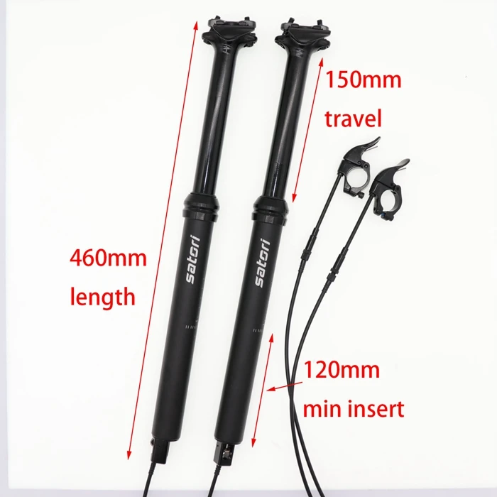 Najtaniej Satori zakraplacz sztyca regulowana wysokość 150mm 125 mm sorata pro wewnętrzna zewnętrzna prowadnica kablowa 30.9 31.6mm pilot rower MTB post