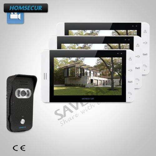 

HOMSECUR 7" Hands-free Video&Audio Home Intercom+Black Camera for Home Security