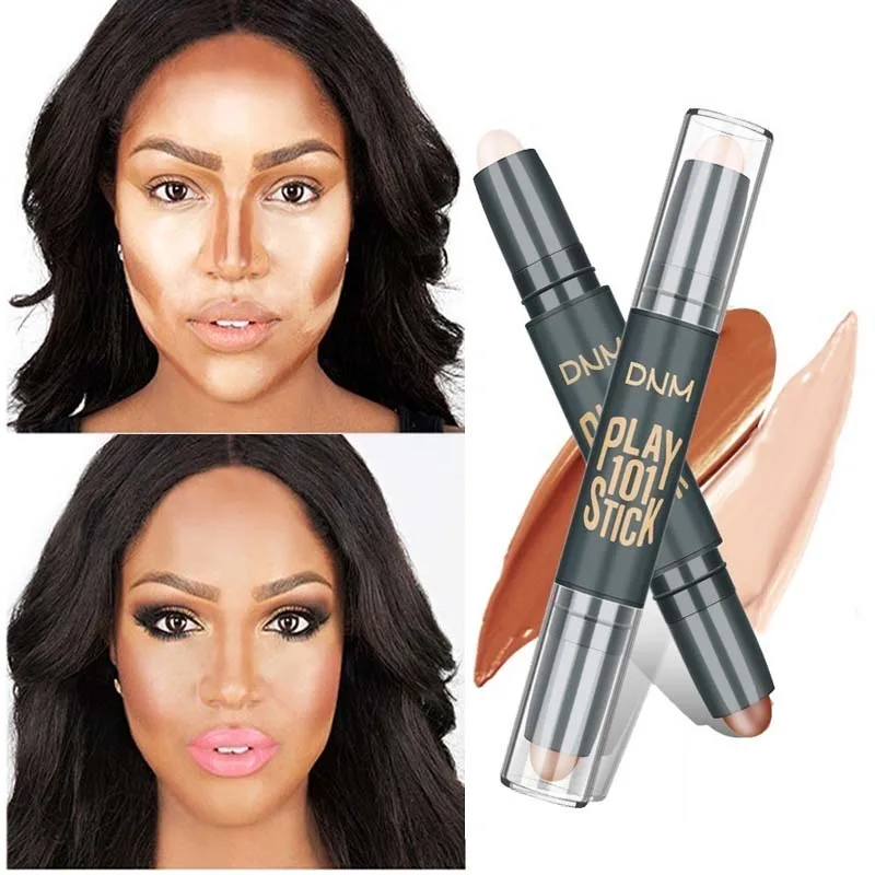 

Makeup Base 2 Colors Eyes Concealer Stick Cream Cover Dark Circle Highlighter Skin Brighten Oil-control Shadow Make Up Primer