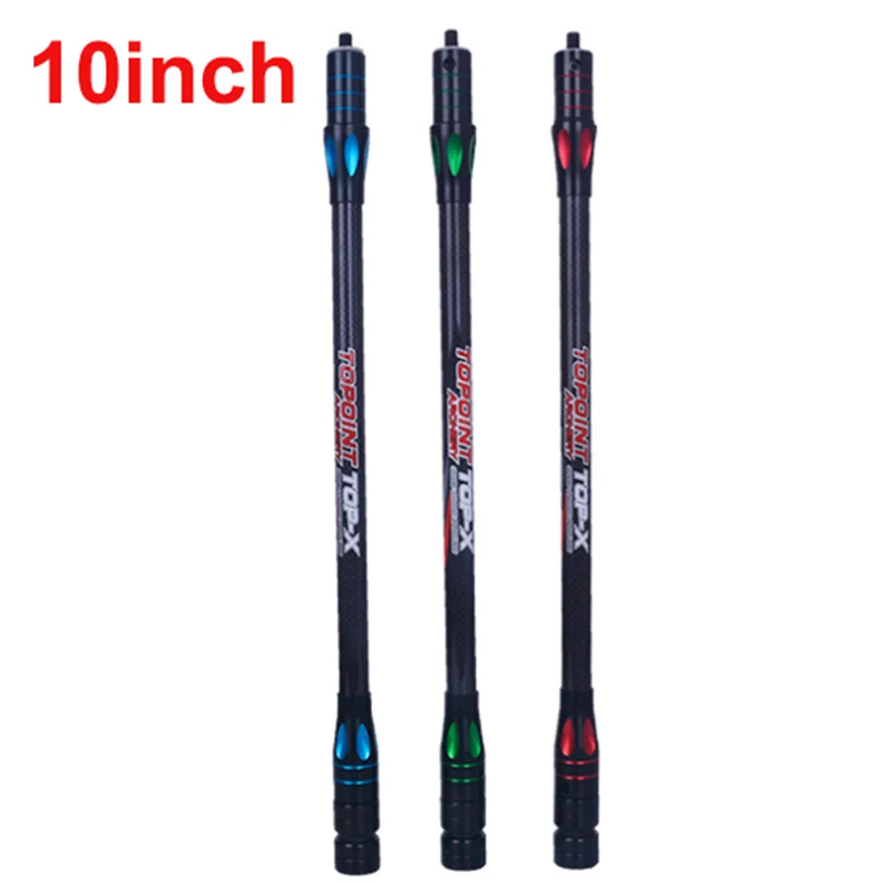 

10 inch Archery Balance Rod Side Rod Compound Recurve Bow Stabilizer Bar Disconnect Damping Bow Adapter Carbon Dampener Weight