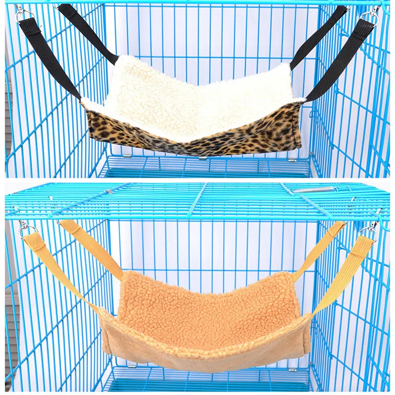 

Warm Hanging Cat Bed Mat Soft Cat Hammock Winter Hammock Pet Soft Kitten Cage Bed Cover Cushion Hang Fleece Cage Mat
