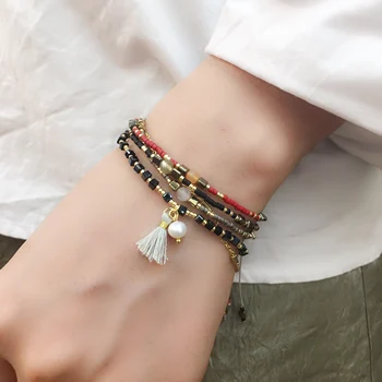 

Delica Miyuki Bracelet cute thin Bracelets For Women Beads Stone Crystal Handmade Jewelry Gift Drop Ship Wristband