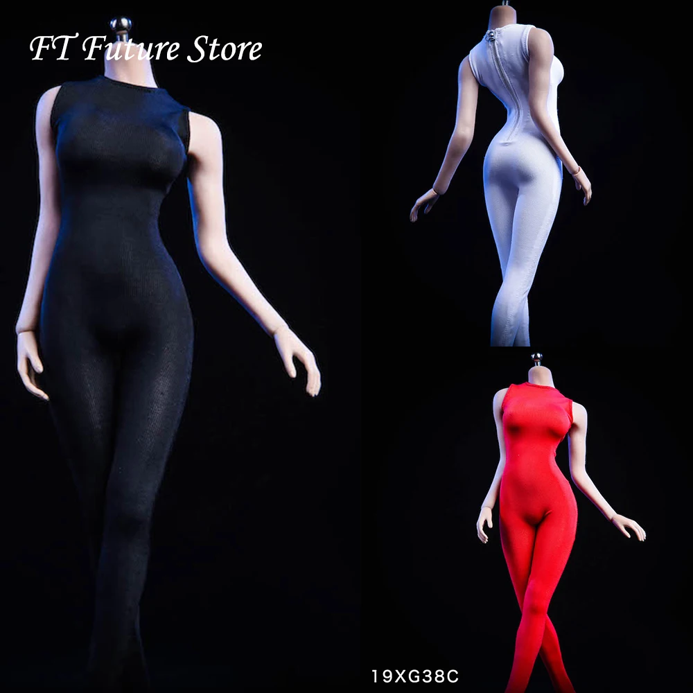 1/6 VStoys Accessory 19XG38-A Female Sleeveless Tights Bodysuits Clothes Black 