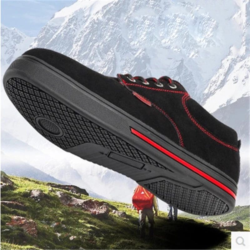 حذاء امن للعمل الرجال الصلب اصبع القدم الأحذية الأمن تنفس الرجال أحذية كاجوال بوت ارتداء مقاومة مكافحة زلة ضوء أحذية أمان