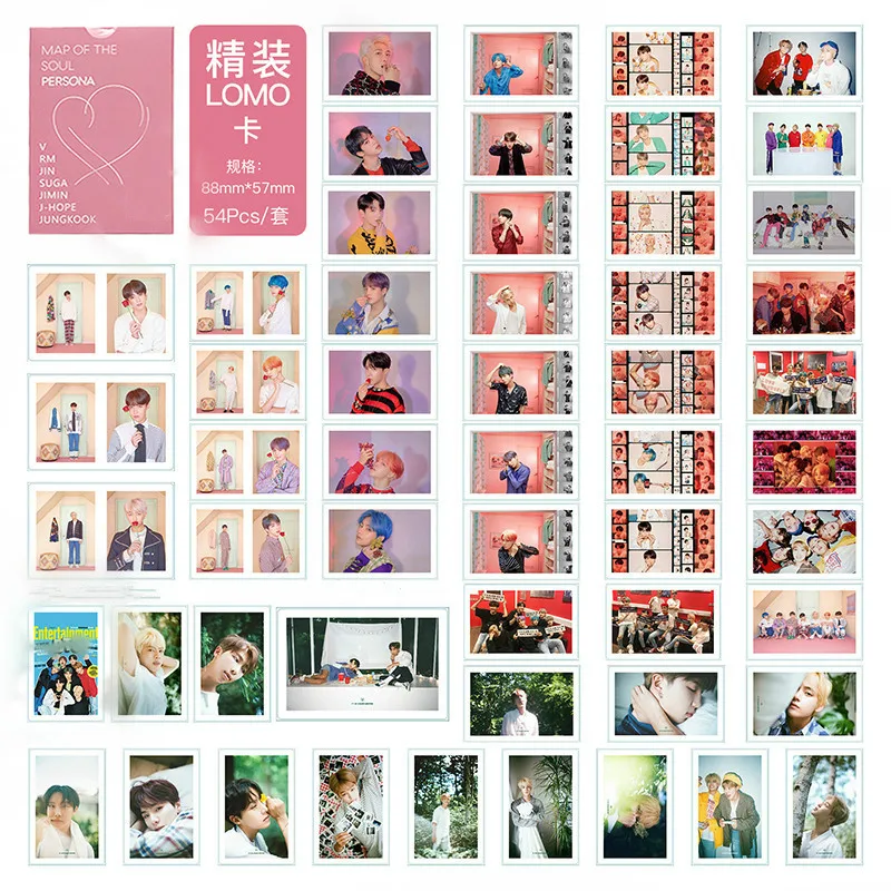 

54Pcs/set KPOP Star Album MAP OF THE SOUL PERSONA LOMO Card Photo Card Postcard Stationery Set Decoration Supplies Fan Gifts