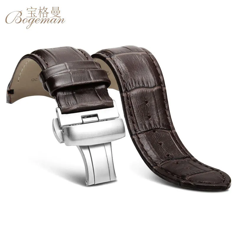 

Calf Genuine Leather Watchband Arc Strap for Tissot 1853 T035 Watch Band Buterfly Buckle Strap Wrist Bracelet 22mm 23mm 24mm