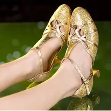 New 2017 High Heels Latin Ballroom Salsa Dancing Shoes For Girls Closed Toe Latin Dance Shoes