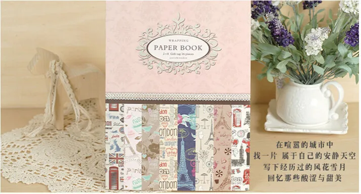 Eno Greeting Vintage Paris London Printed Wrapping Paper Pad