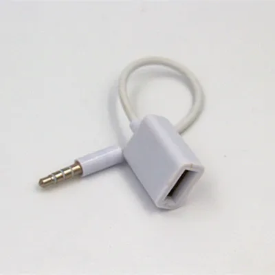 Аудиоразъем Jack 3 5 AUX в USB 2 0 конвертер Aux кабели шнур для автомобиля mp3 колонка u диск