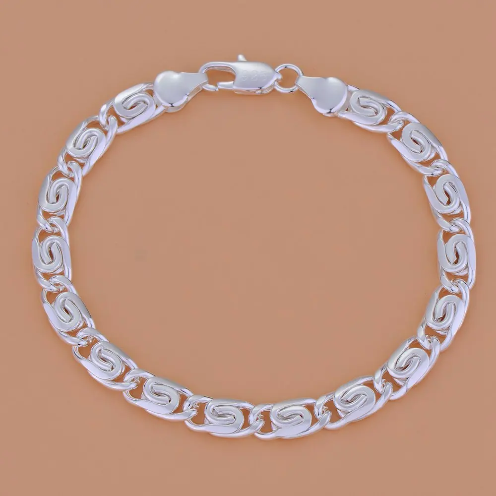 Fashion Silver Plated Bracelet 6mm