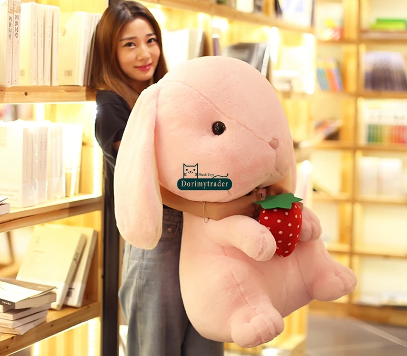 Dorimytrader Lovely 70cm Giant Soft Cartoon Bunny Stuffed Toy Pop Plush Anime Rabbit Doll Pillow Girl Gift 28inches DY61602 (16)