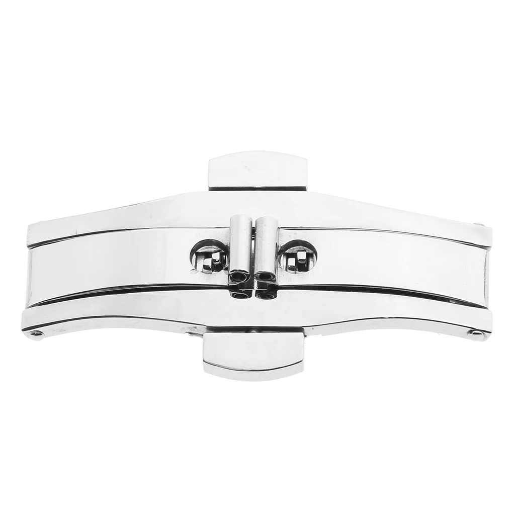 

Vintage Watch Butterfly Buckle 21mm Stainless Steel Clasp For Wristwatches Band Straps