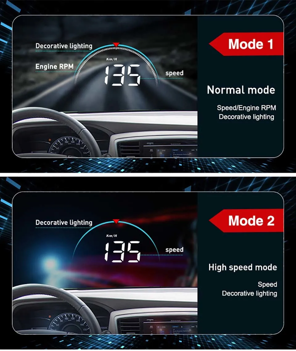 Автомобильный OBD2 дисплей M7 M8 бортовой компьютер цифровой gps Спидометр лобовое стекло проектор км/ч MPH дисплей OBD капюшон