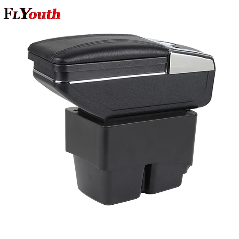 

Car Armrest Box Center Storage Box Cup Holder Ashtray Interior Car-Styling Products Accessories For Ford Fiesta 3 Mk7 2009-2017