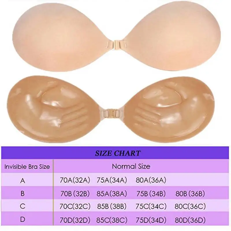 Женская Сексуальная Передняя Пряжка ладонь без плечевого ремня силиконовые наклейки на грудь Невидимый сбор для повышения дышащего бюстгальтера