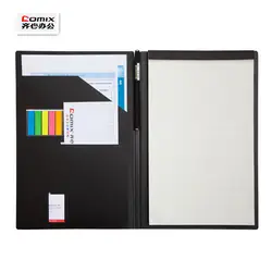 Офисные padfolio A4 классический черный папки файла, рабочие заметки и планы, многофункциональный менеджер папку, с меткой, гелевая ручка и