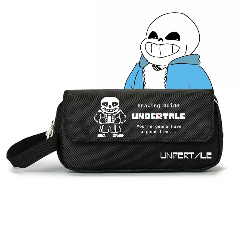 Игра Undertale Frisk Sans Скелет принт канцелярские принадлежности Sotrage сумка ручка чехол большой холщовый чехол для карандашей школьные сумки органайзер для путешествий