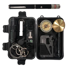 10 в 1 Глянцевая белая виниловая мульти инструменты первой помощи Кемпинг путешествия Туризм EDC SOS аварийный тактический инструмент для пустыни