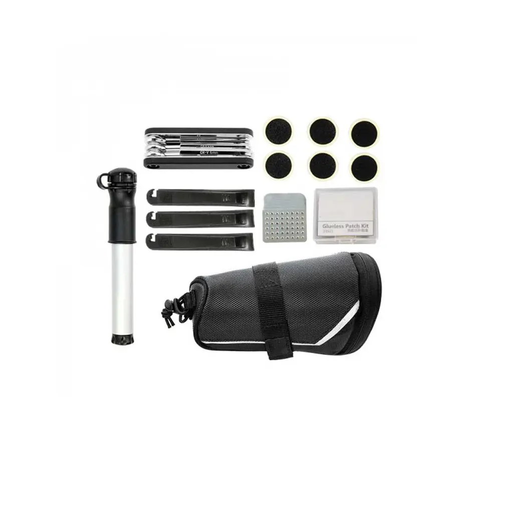 

Multi-function Bicycle Repair Tool 7 in 1 Bike Tyre Pump Patch Tool Kit with Rear Bag Bicicleta Cycling Tool bike Tube Bag