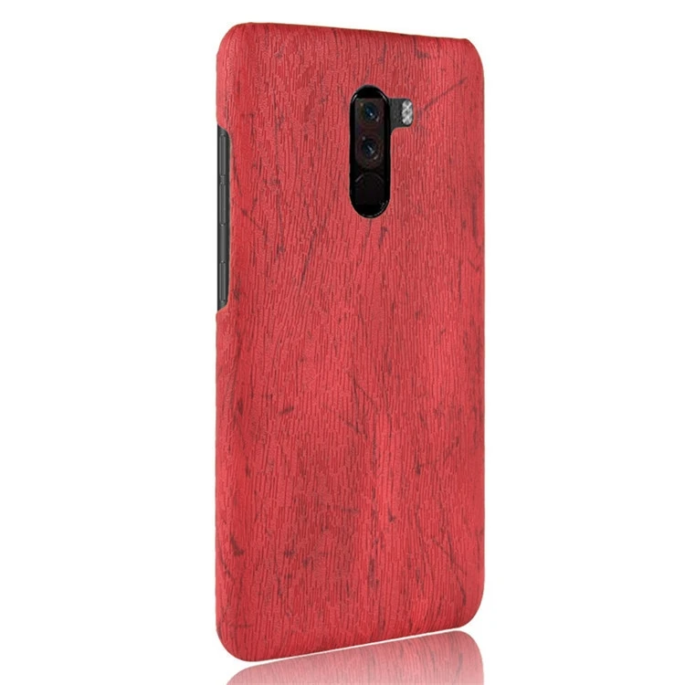 POCO F1 телефона текстура древесины ПК + PU чехол для Xiaomi задней панели