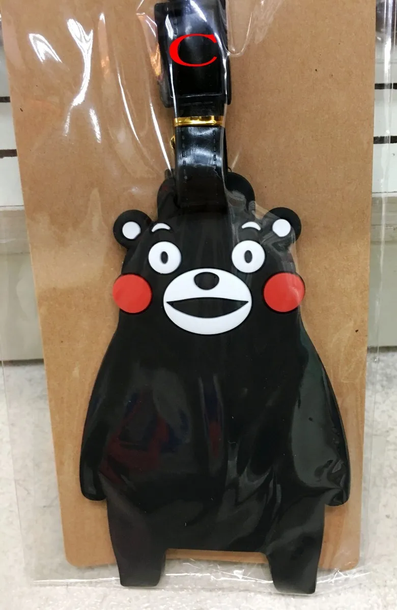 2018 мала багажная бирка дорожные аксессуары японский Кумамото медведь мультфильм силикагель чемодан Id адрес держатель Багажа интернат