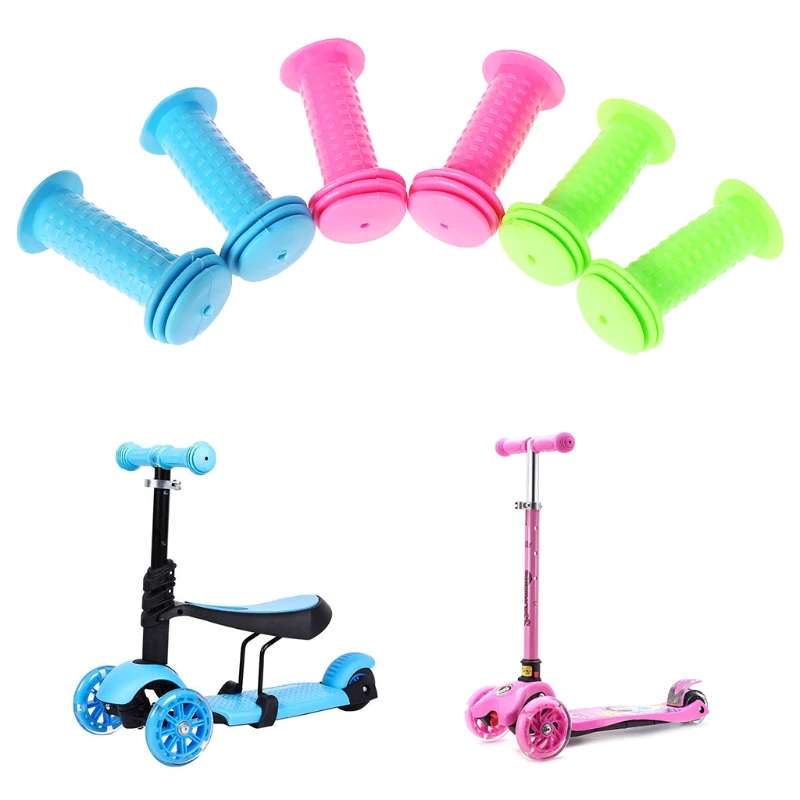 1Pair Bicycle Grips Children Bike Tricycle Scooter Non Slip Thread Rubber Handle