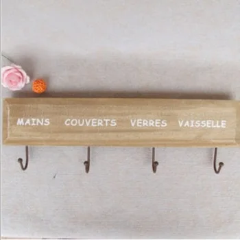 

Hook wall hanger solid wood bedroom porch American country wooden door racks coatrack creative living room shelfs