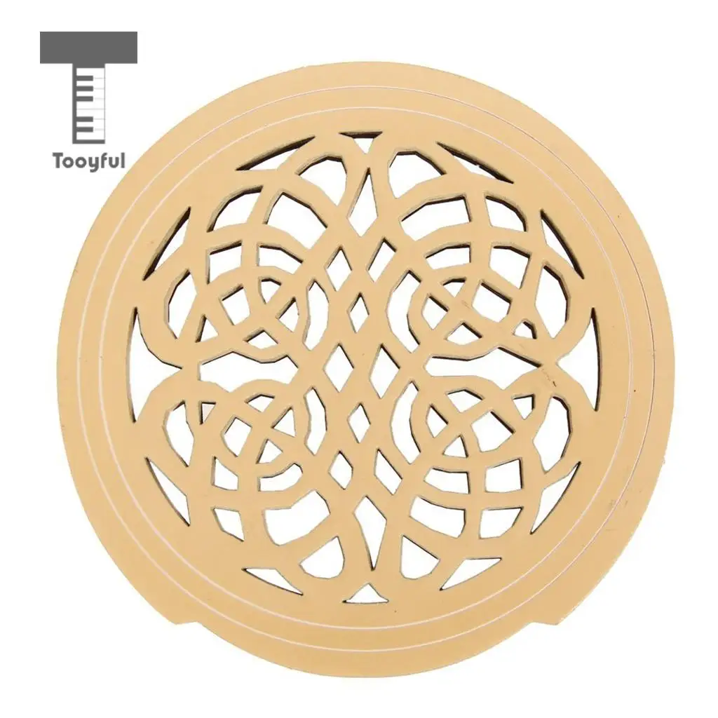 Tooyful Wood Acoustic Guitar Soundhole Cover Feedback Buster for 40'' 41'' Guitar Parts Accessories