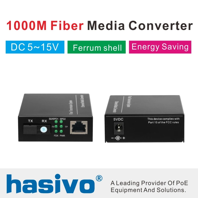 

1 pair gigabit fiber optical to rj45 UTP media converter 1310/1550 fiber to ethernet switch fiber interruptor