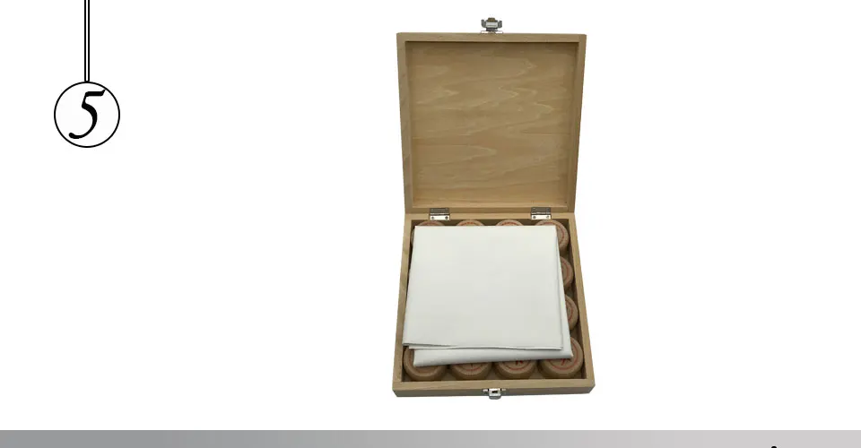 Easytoday Chinese Chess Games Set Soild Wooden Chess Pieces Synthetic Leather Chess Cloth Soild Wood Chess Box Gift (5)