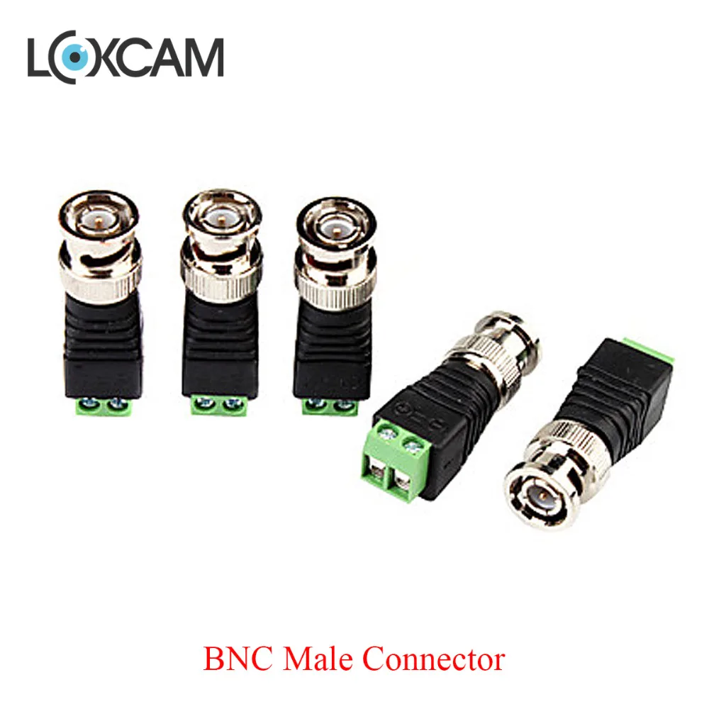 Free shipping! 20pcs Coax CAT5 to CCTV Camera BNC Male Connector, BNC