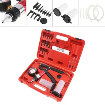 

Portable Multifunction Replaceable Hand Held Vacuum Pump Brake Tester Bleeder Set Bleed Kit with 2 Measuring Cup and Hose