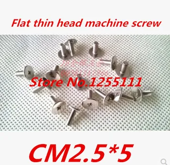 

200pcs/lot Laptop screws, M2.5*5 Flat thin head Machine screw