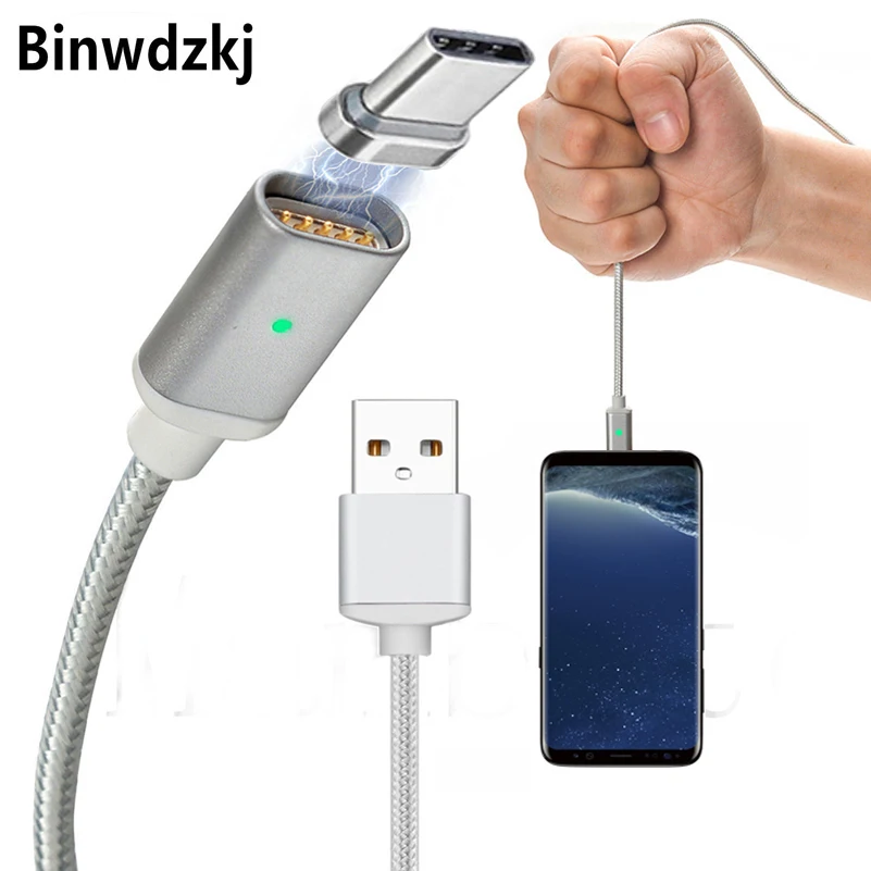 

1M Magnetic Cable USB Type C Cable Nylon Braided Type-C Data Sync Magnet Fast Charge Cable For Samsung S9 S8 Note 8 Xiaomi USB-C