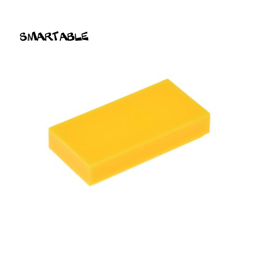 Smartable Tile 1x2 с пазом плоские шпильки строительные блоки MOC части DIY игрушечный набор