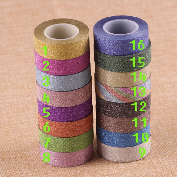 

16 Colors Washi Tape Set Stationery Scrapbooking Decorative Tapes Adhesive Tape Sticky Paper Tape 15MM*10M