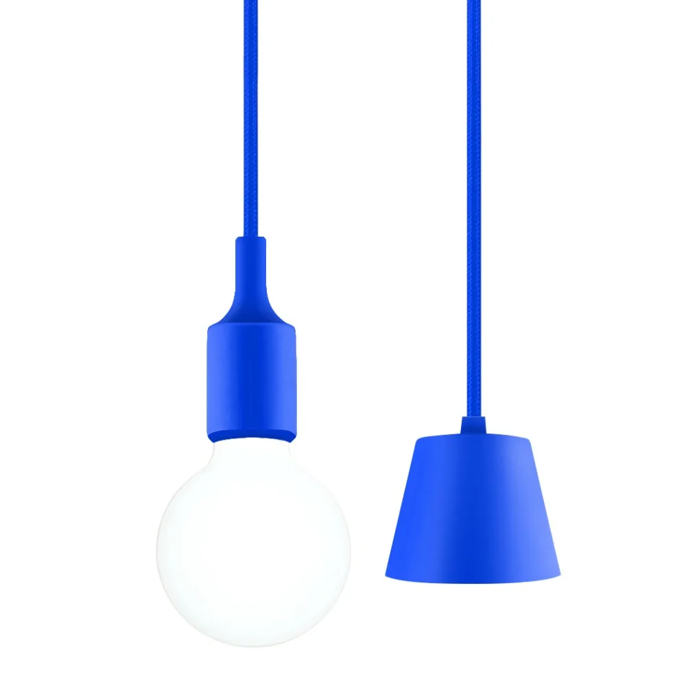 Us 11 99 Dark Blue Led Ceiling Hanging Pendant Light Fixture With G95 Globe Light Bulb Warm Cold White Max 168cm Adjustable Height In Pendant