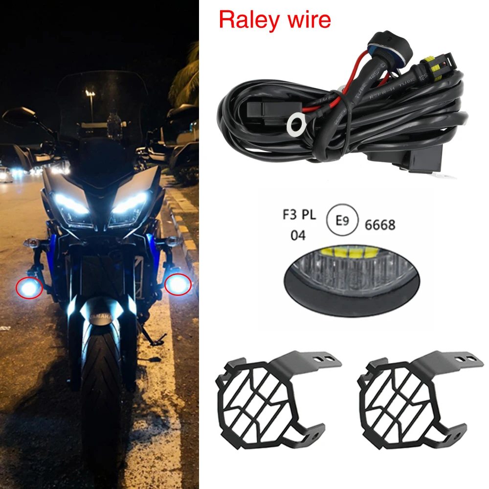 

1 Set For BMW R1200GS/ADV/F800GS LED Auxiliary Fog Light Assemblie Driving Lamp Universal Motorcycle 40W Headlight