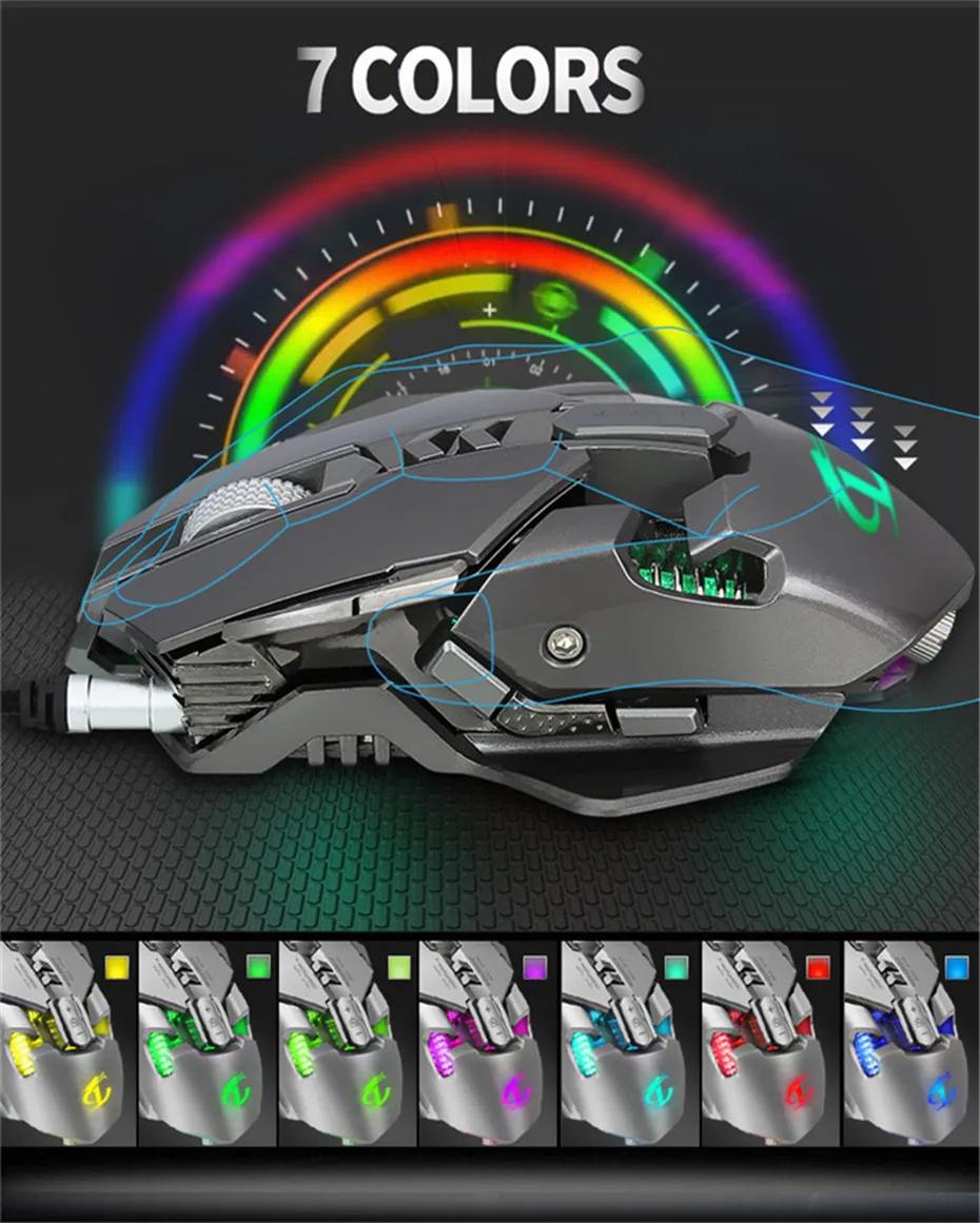 mouse with LED RGB backlit