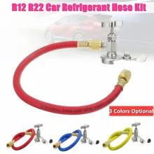 Car Auto R12 R22 Can Tap Tapper Air Conditioning Refrigerant Recharge Hose Kit Different Colors